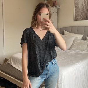 Project social t gray v-neck t-shirt